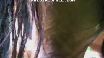 Fun bestiality porn scene on the farm
