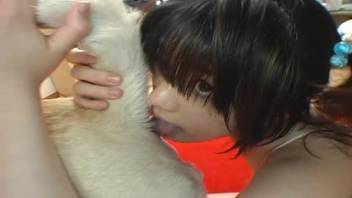 Video of a Japanese girl having sex with a dog