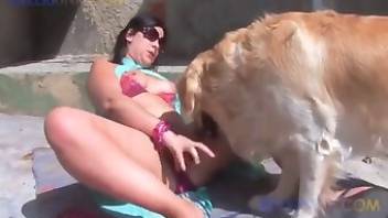 Outdoor dog porn movie with fucking
